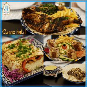 platos con carne halal